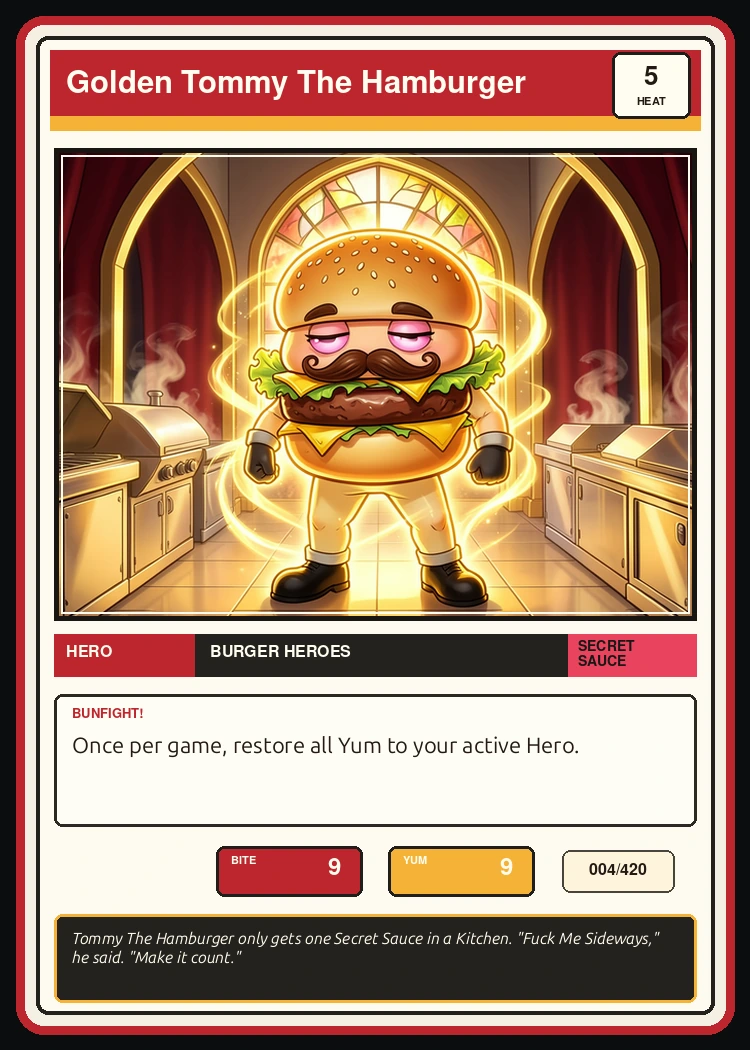 Golden Tommy The Hamburger card preview