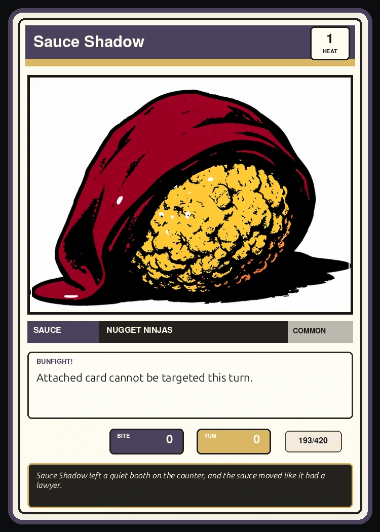 Sauce Shadow card preview